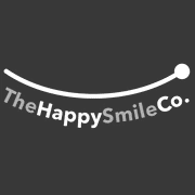 happy smile logo white